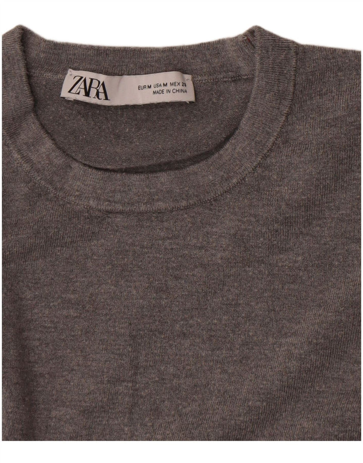 Zara Pull ras du cou pour femme UK 12 Gris moyen