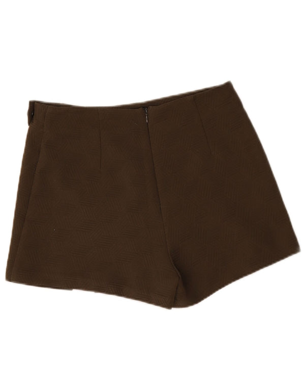 Topshop Pantalon chaud taille haute pour femme UK 10 Small W30 Kaki Géométrique