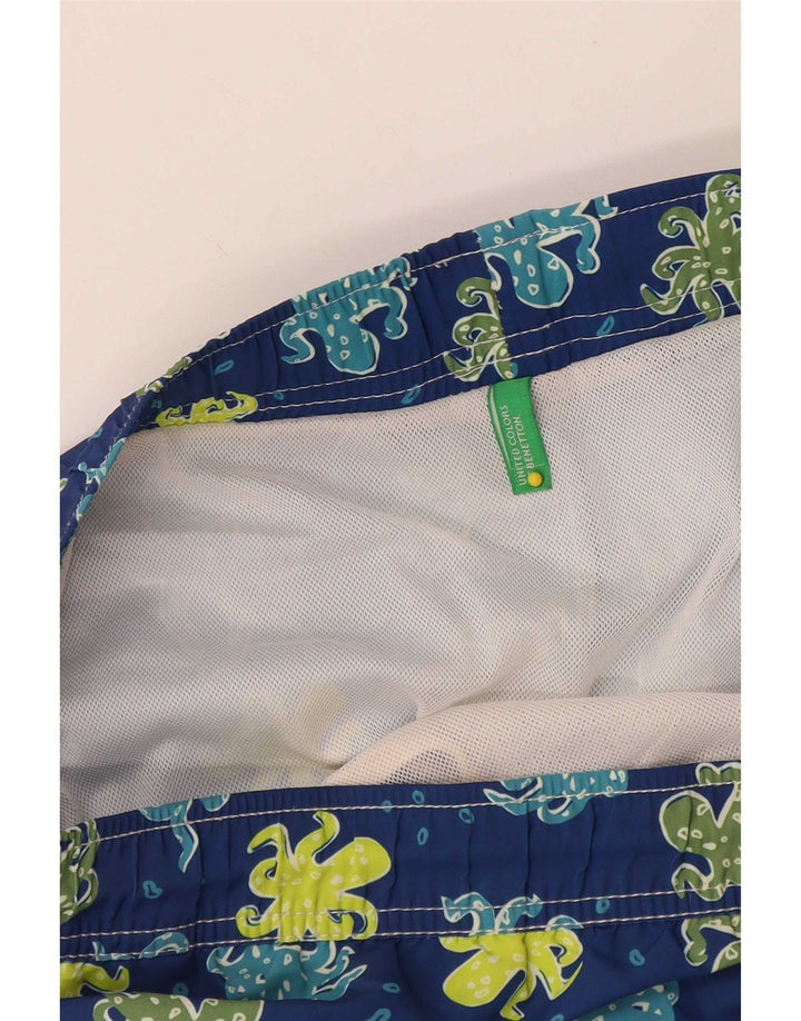 Benetton Short De Bain À Motif Abstrait XL Bleu |