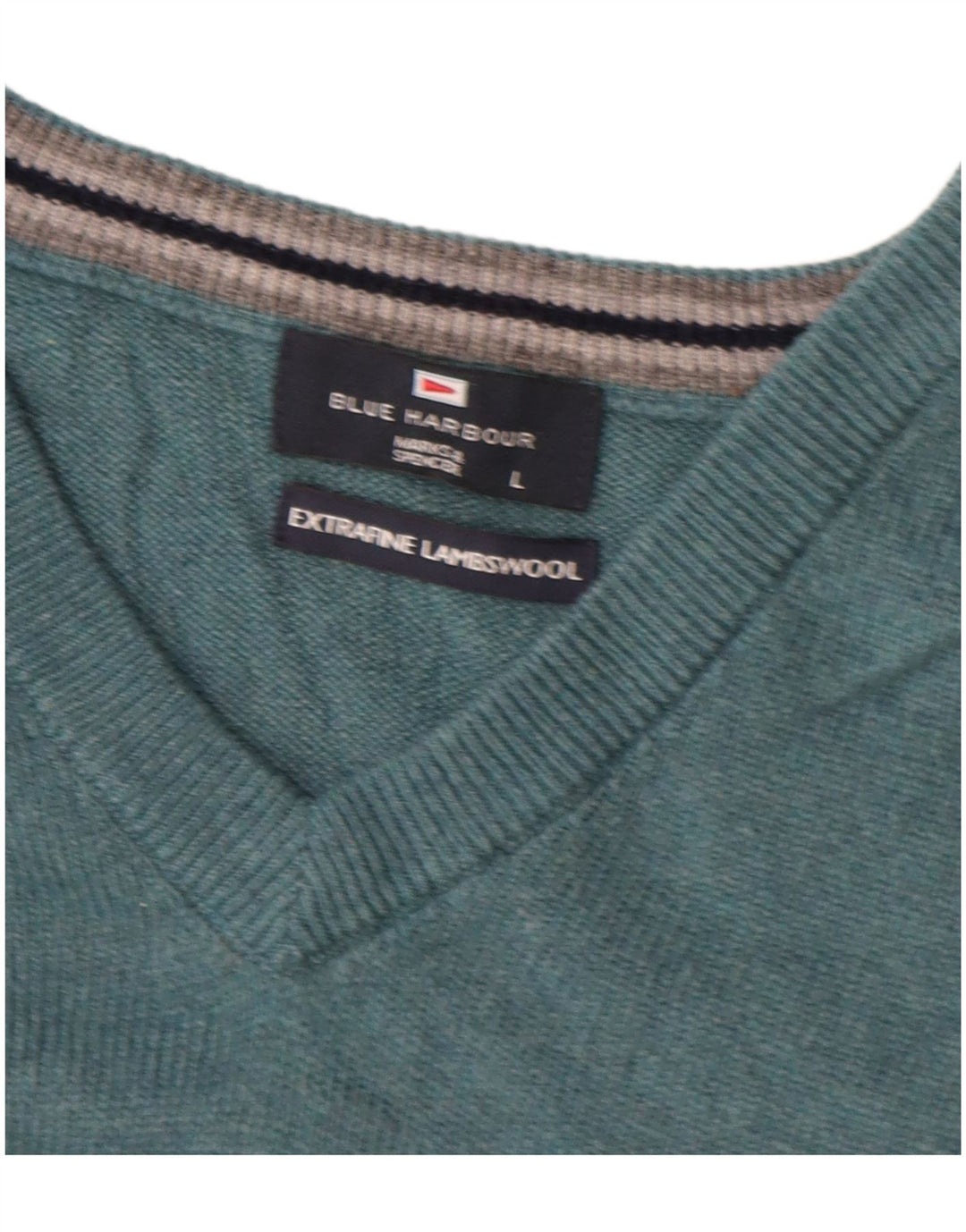 Marks & Spencer Pull à col en V Blue Harbour pour hommes, grand vert