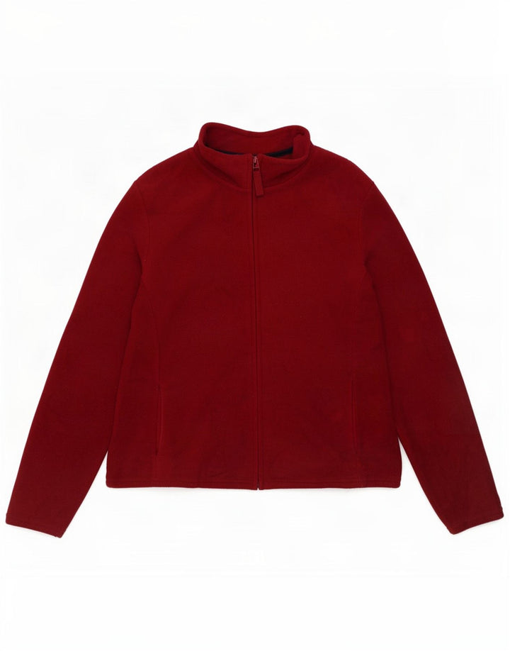 Marks & Spencer Veste polaire pour femme UK 14 Polyester bordeaux moyen