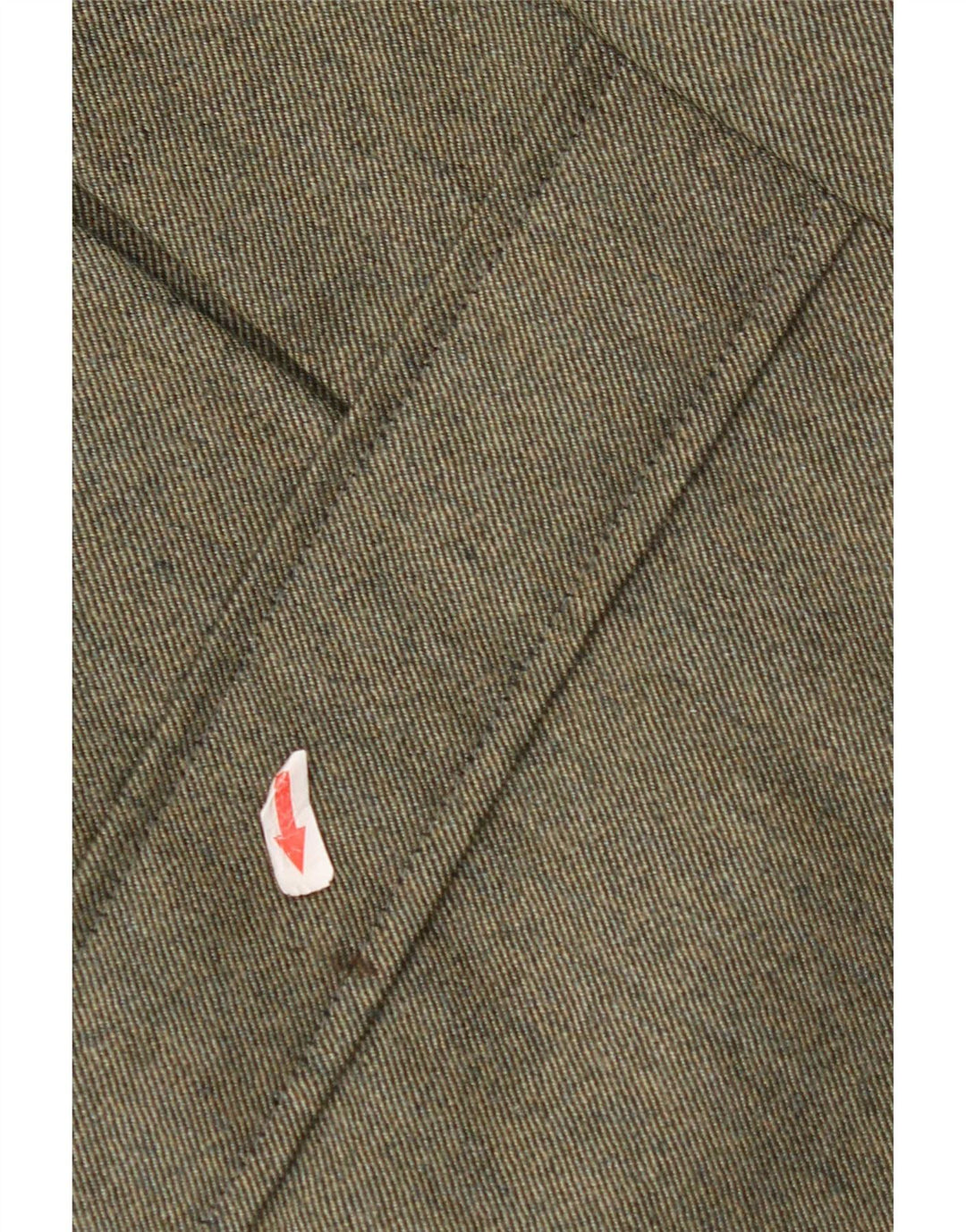 vintage Homme 3 Bouton Blazer Veste UK 38 Medium Kaki Colourblock