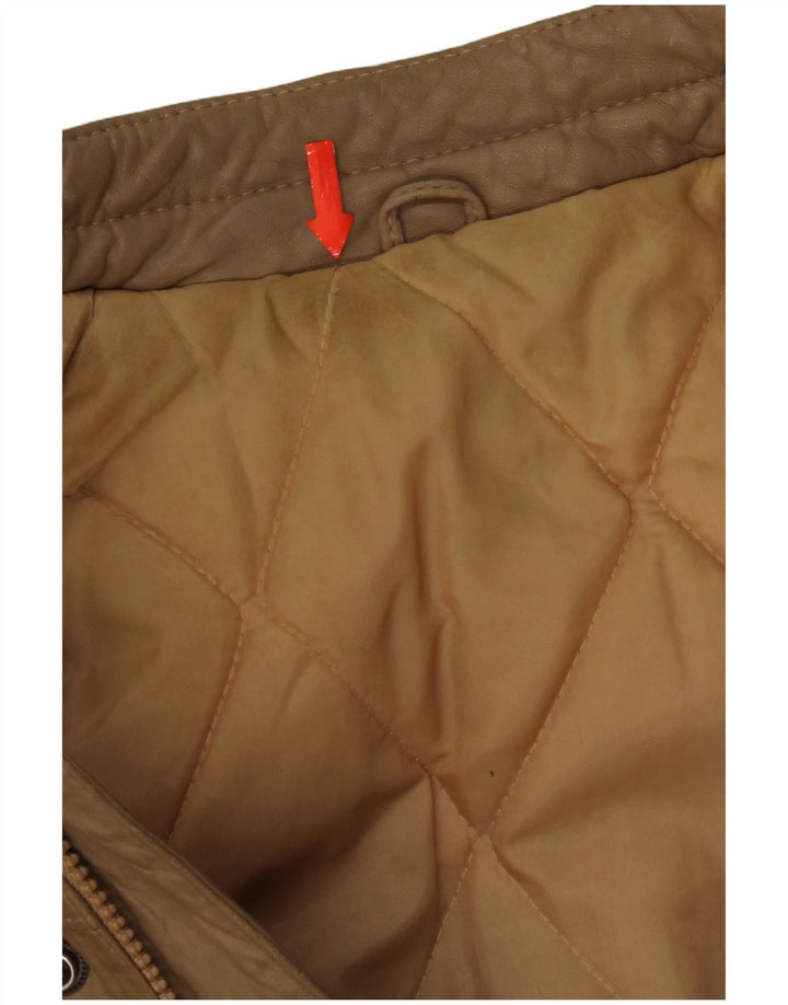 veste en cuir homme vintage IT 48 cuir beige moyen