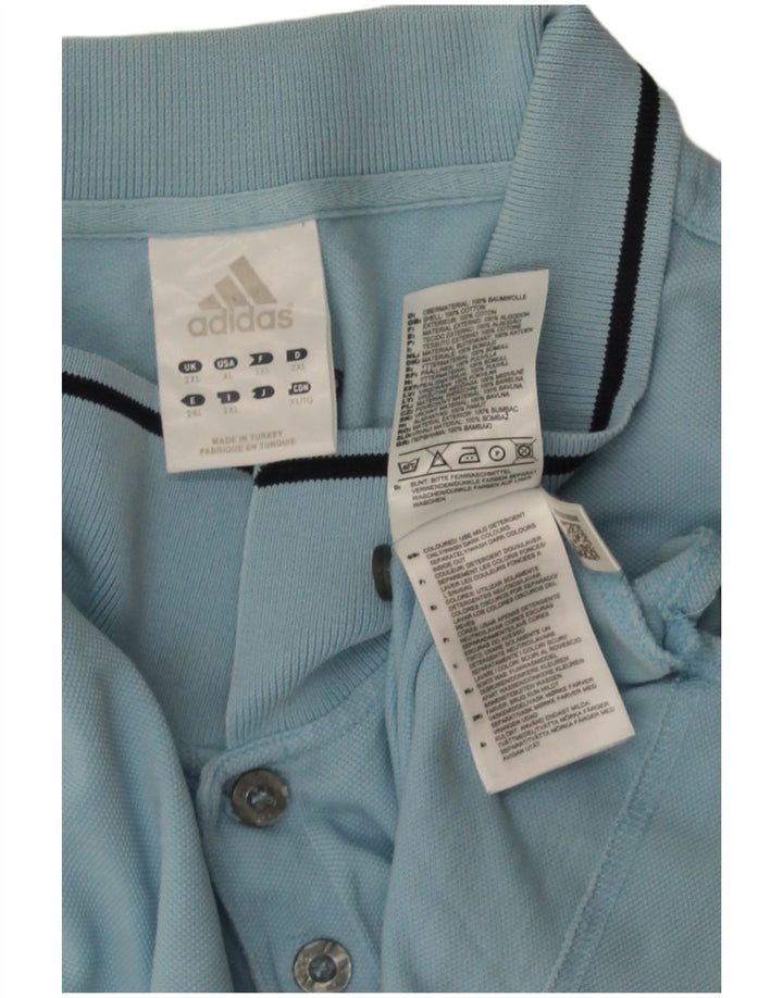 Adidas Polo Homme 2XL Bleu Coton