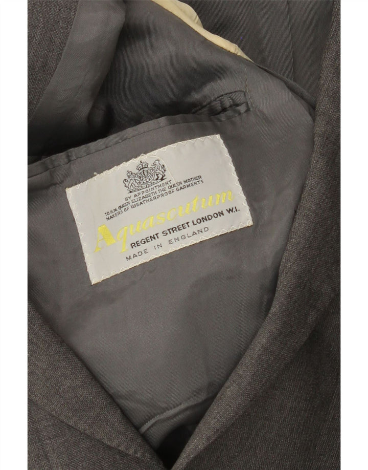 Aquascutum Veste blazer à 2 boutons pour homme UK 36 Petit Gris