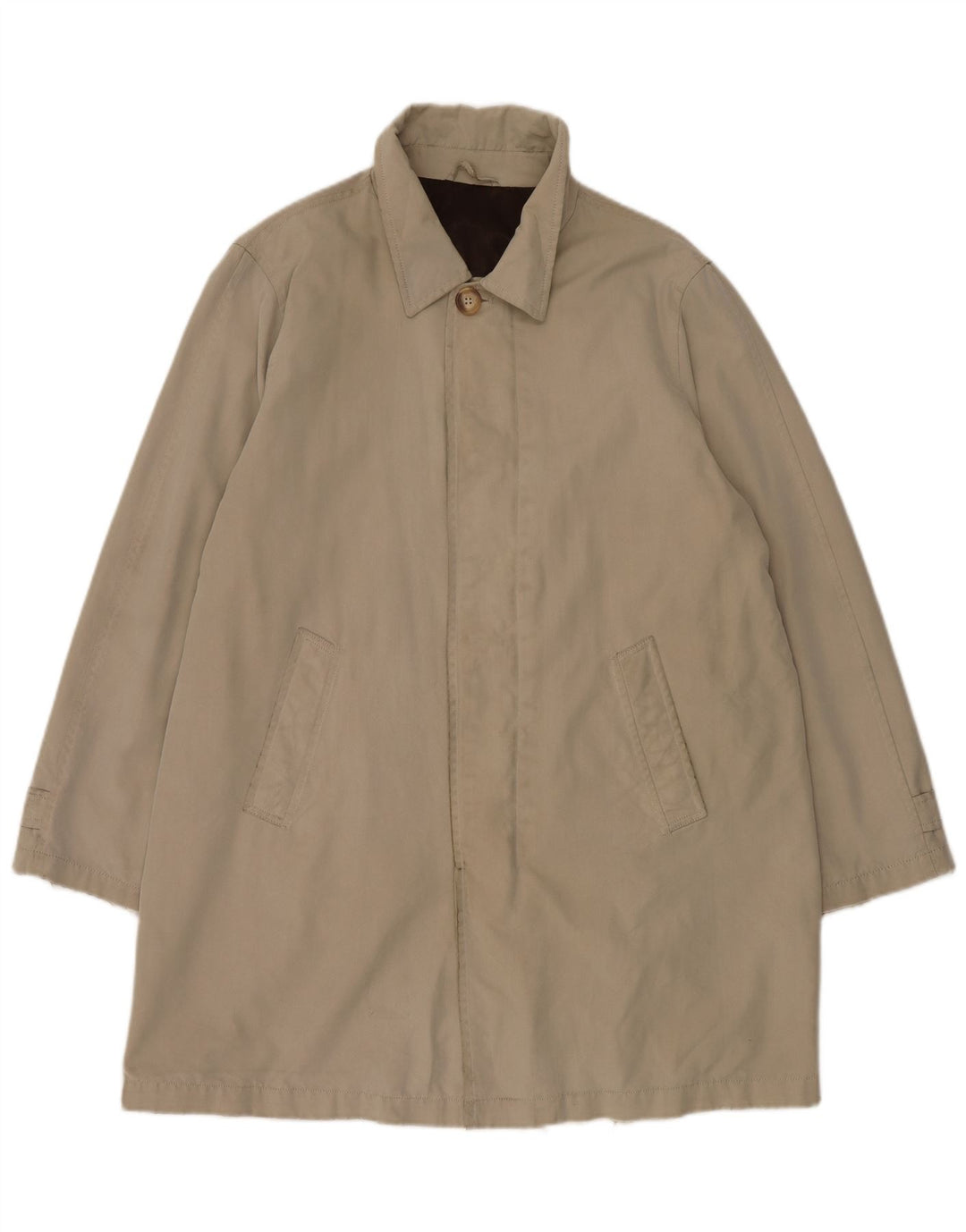Massimo Dutti Manteau Homme EU 40 Grand Kaki Coton