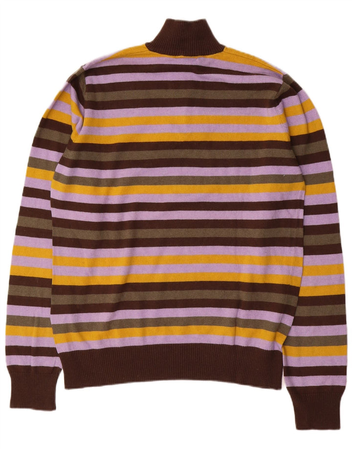 Sergio Tacchini Pull col zippé pour homme, grandes rayures multicolores