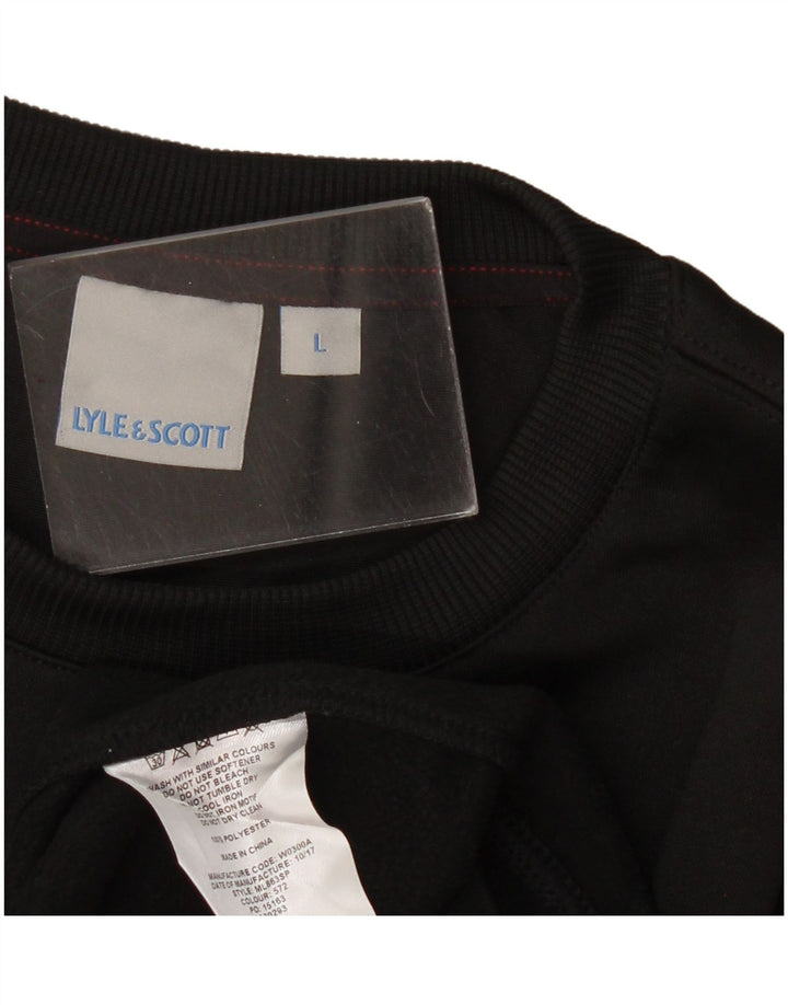 Lyle & Scott Sweat-shirt pour homme en polyester noir Taille L