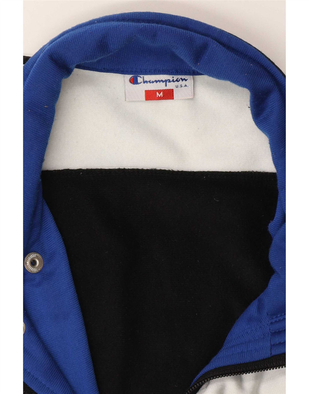 Champion Veste de Survêtement USA Graphic Homme Noir Moyen Colourblock
