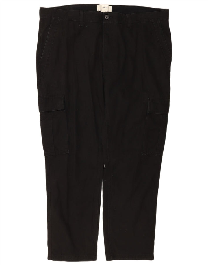 Marks & Spencer Pantalon Cargo Slim Homme W40 L29 Coton Noir