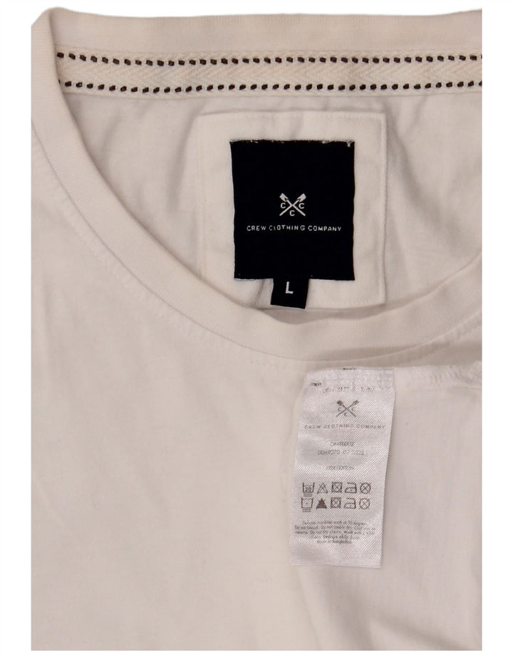 Crew Clothing T-Shirt Homme Grand Blanc Coton