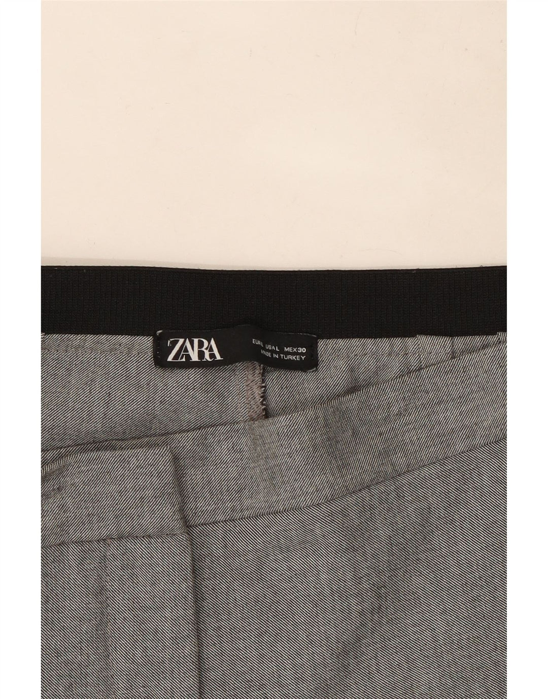Zara Pantalon de costume droit pour femme Large W32 L28 Gris