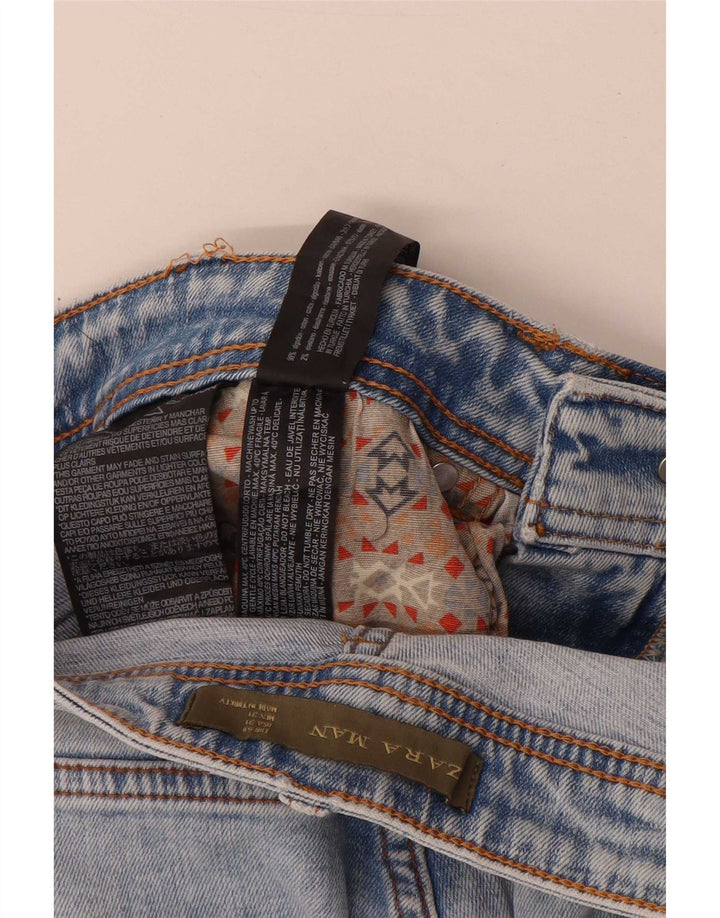 Zara Jean slim en détresse pour homme EU 40 Medium W31 L26 Bleu Coton