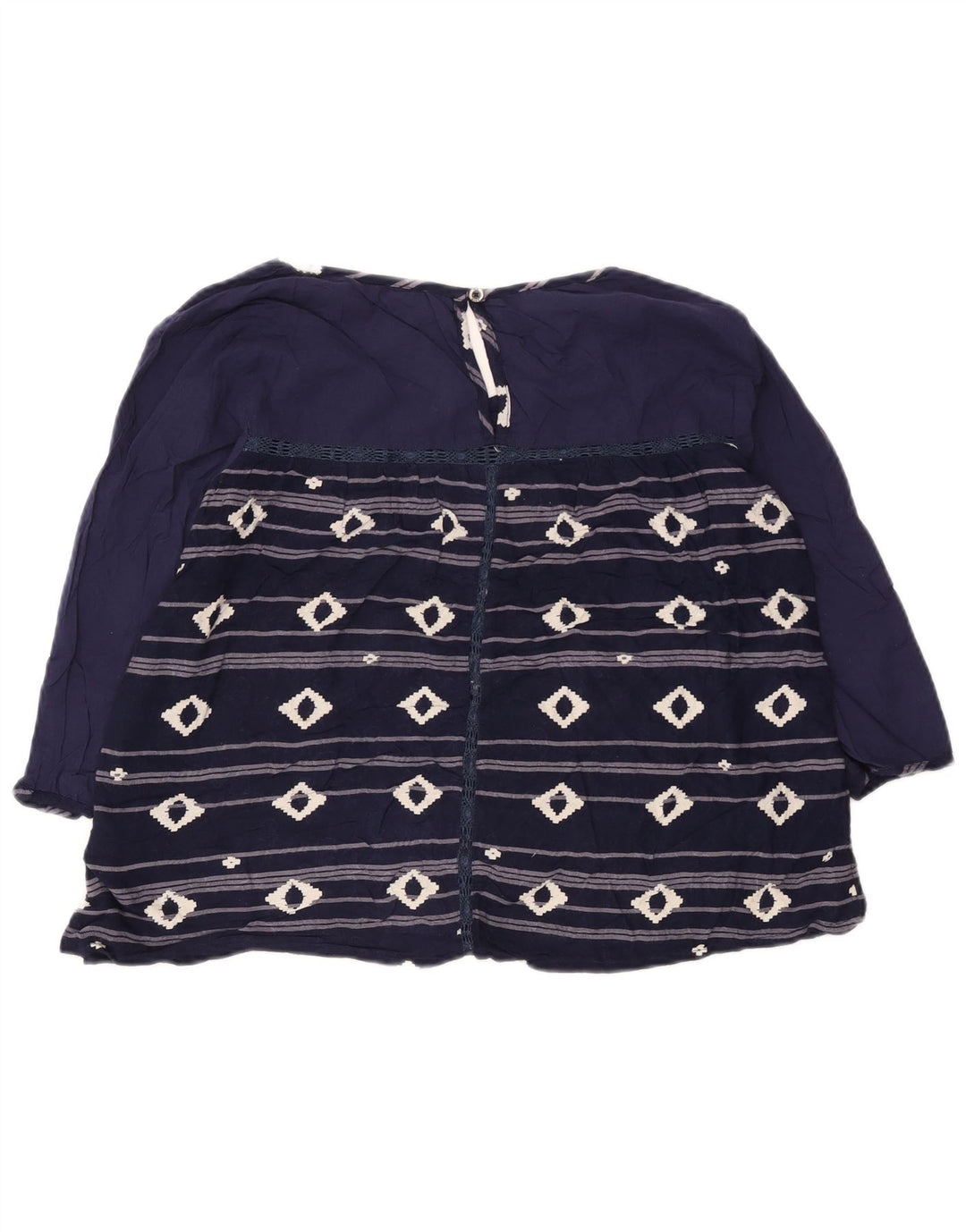 Roxy Chemisier à manches 3/4 pour femme UK 42 Bleu marine moyen en viscose géométrique