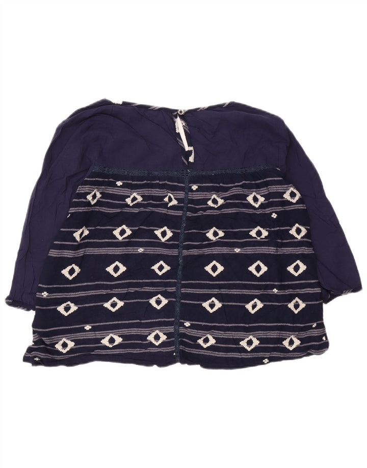 Roxy Chemisier à manches 3/4 pour femme UK 42 Bleu marine moyen en viscose géométrique