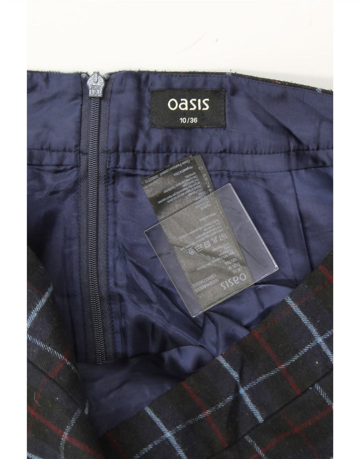 OASIS Womens Mini Skirt UK 10 Small W28  Black Check Polyester Vintage Oasis and Second-Hand Oasis from Messina Hembry 