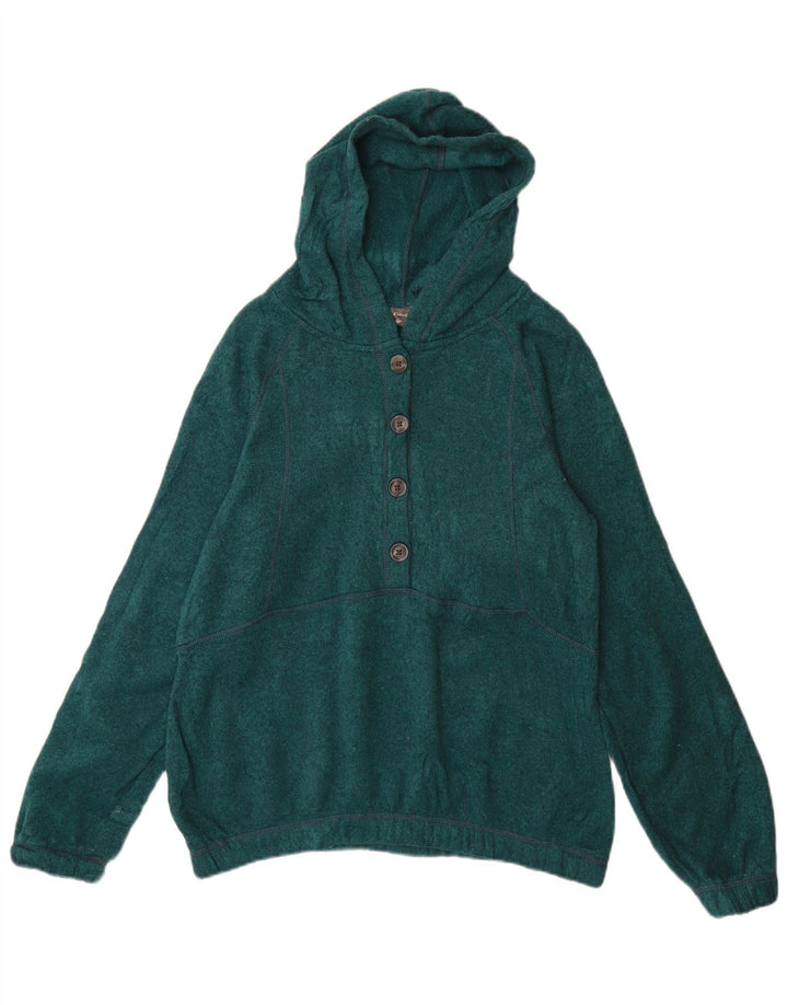 Eddie Bauer Pull à col boutonné pour femme UK 14 Vert moyen Polyester