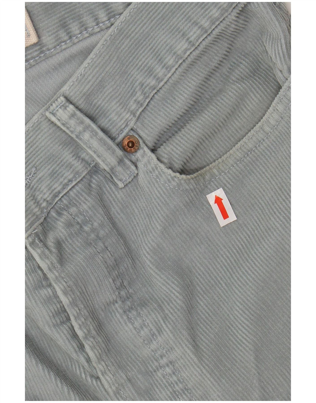 DIESEL Pantalon droit en velours côtelé pour homme W30 L31 Bleu Coton