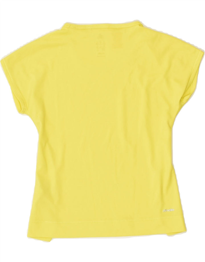 ADIDAS Girls Climalite T-Shirt Top 7-8 Years Green Polyester | Vintage Adidas | Thrift | Second-Hand Adidas | Used Clothing | Messina Hembry 