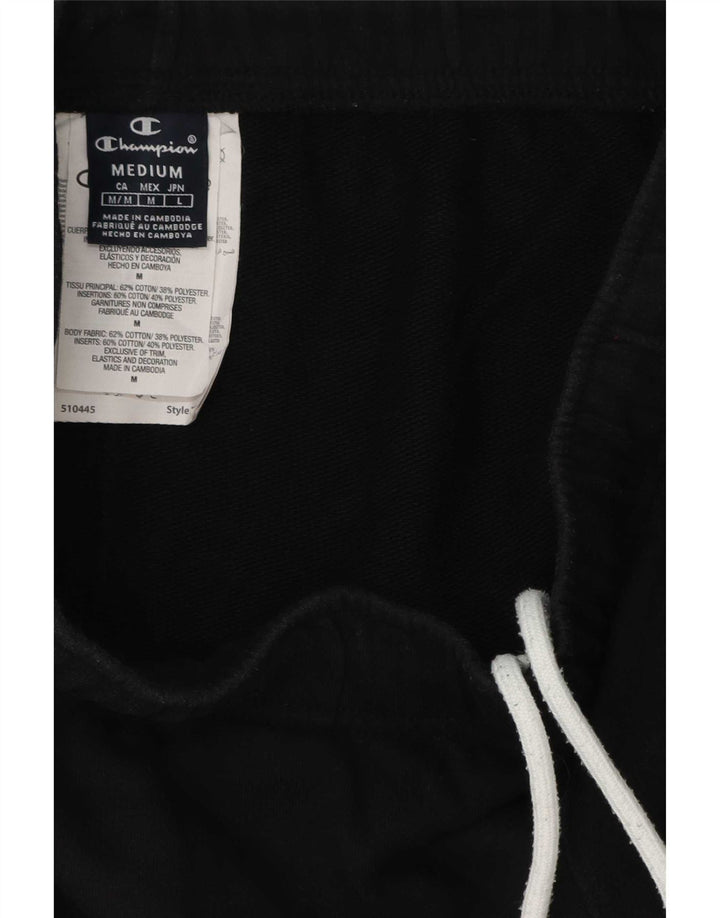 Champion Short de Sport Homme Coton Noir Moyen