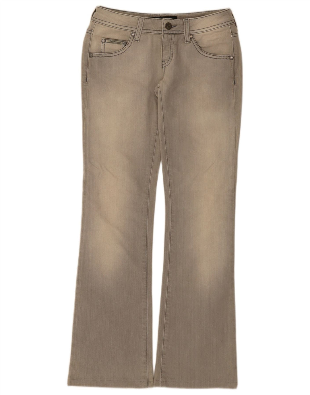 Calvin Klein Jean Bootcut Femme W26 L30 Gris Coton