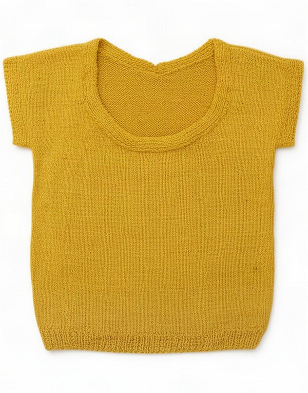 Vintage Womens Crop Boat Neck Jumper Sweater UK 10 Small Yellow