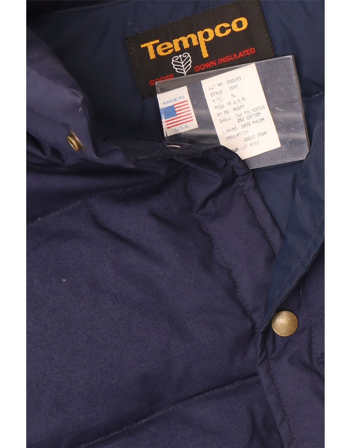 Tempco Gilet rembourré pour homme UK 42 XL Bleu marine Polyester