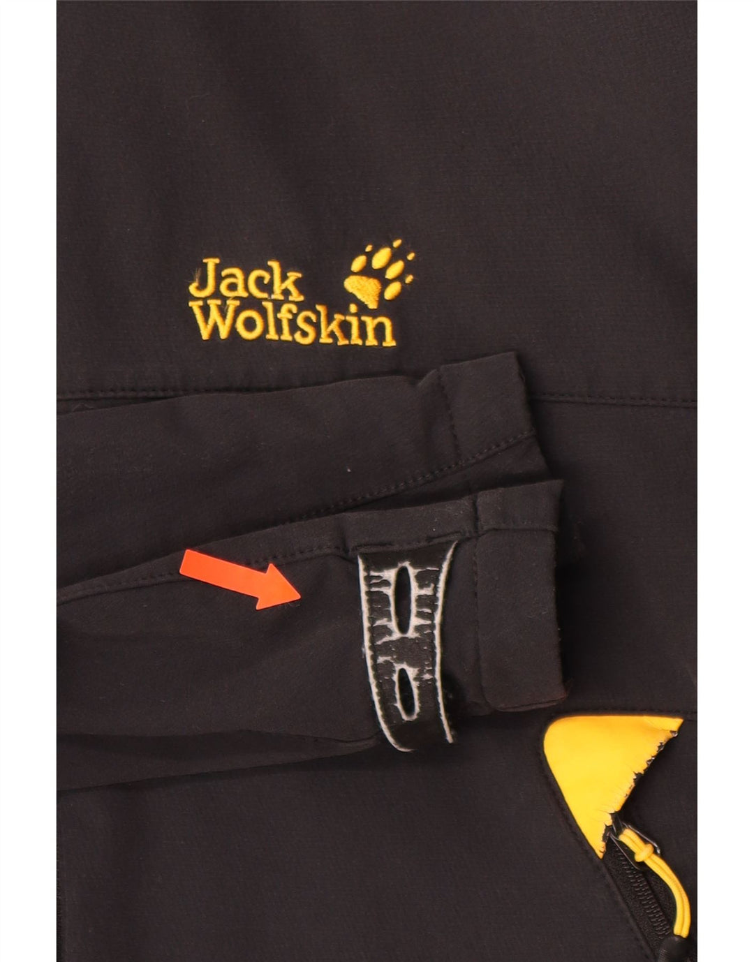 JACK WOLFSKIN Veste coupe-vent à capuche pour homme UK 44/46 XL Noir Polyamide