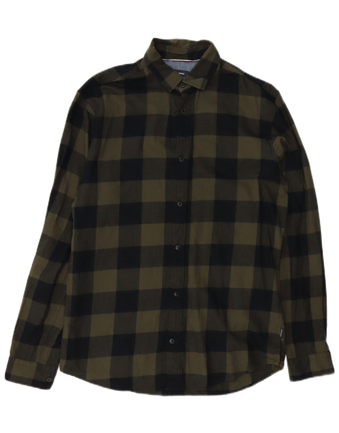Jack & Jones Chemise en Flanelle Homme Kaki Moyen à Carreaux en Coton