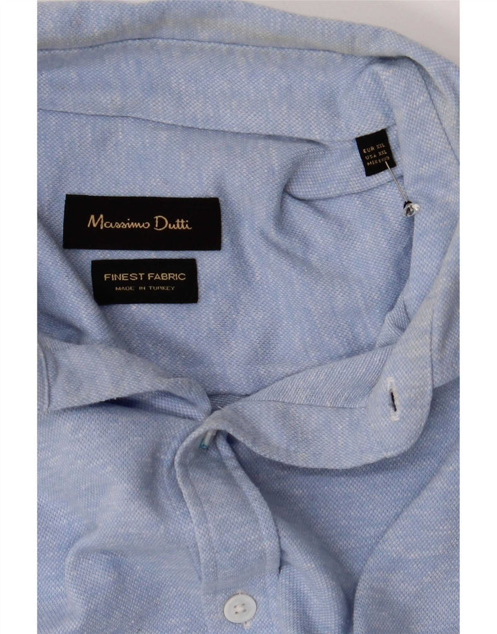Massimo Dutti Chemise Homme 2XL Bleu Coton