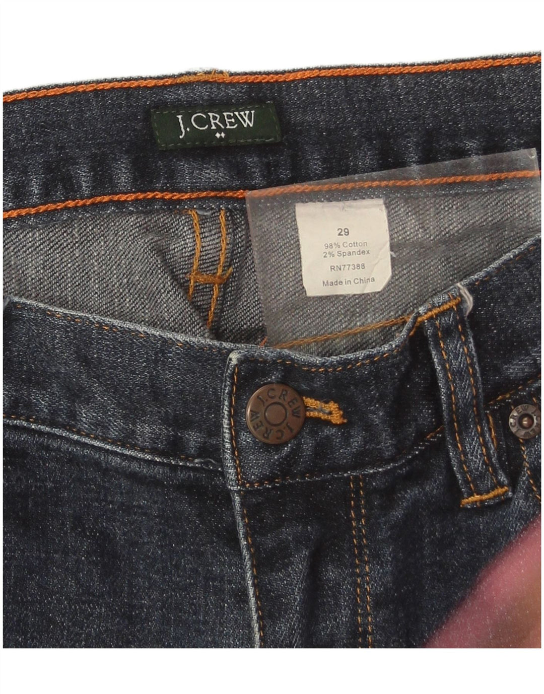J. Crew Jean Slim Matchstick Femme W29 L32 Bleu Marine Coton