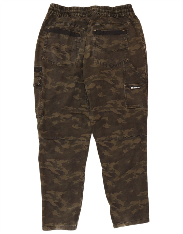 Caterpillar Pantalon Cargo Fuselé Homme W38 L28 Kaki Camouflage Coton