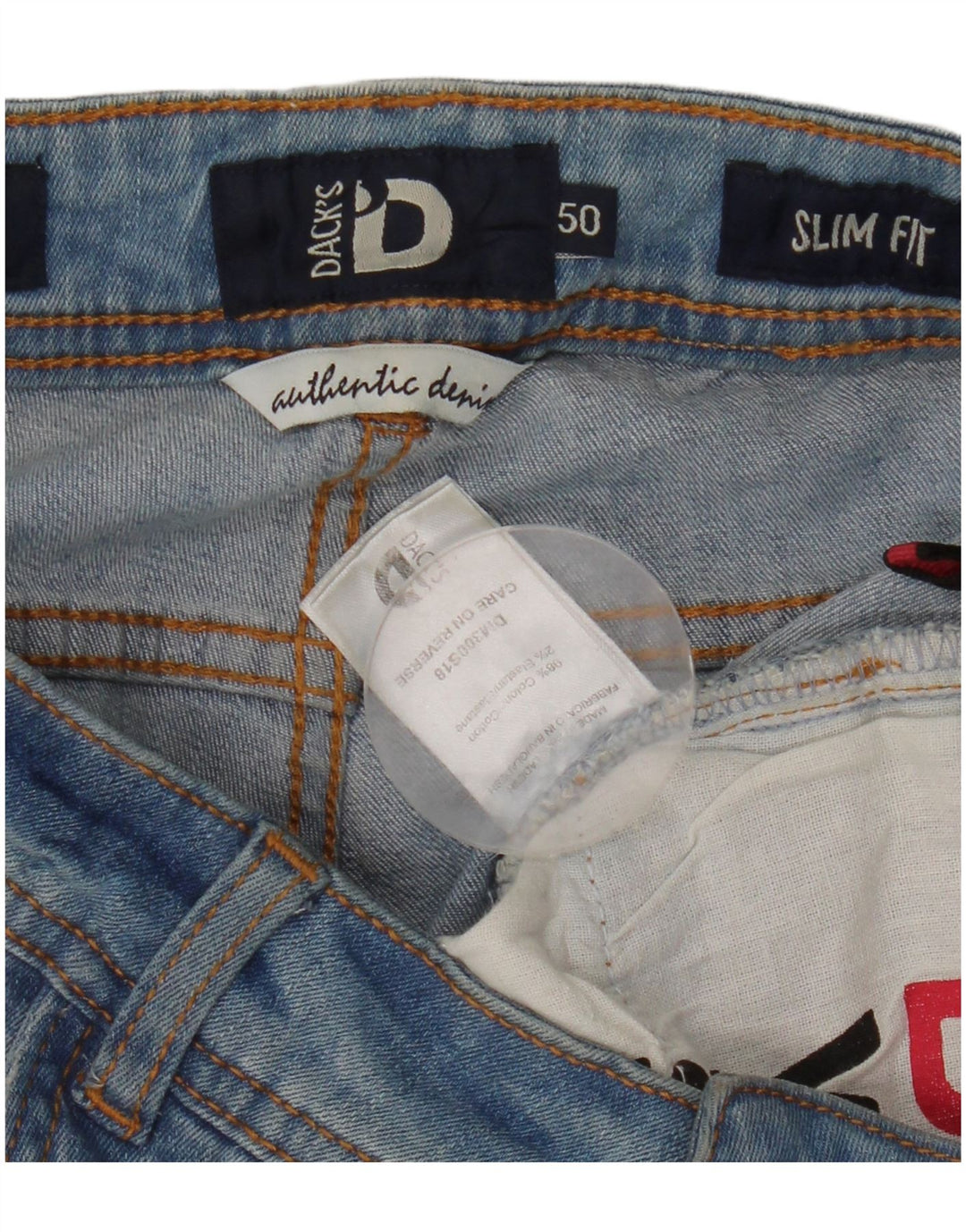Dack's Jean Slim Femme W32 L30 Bleu Coton