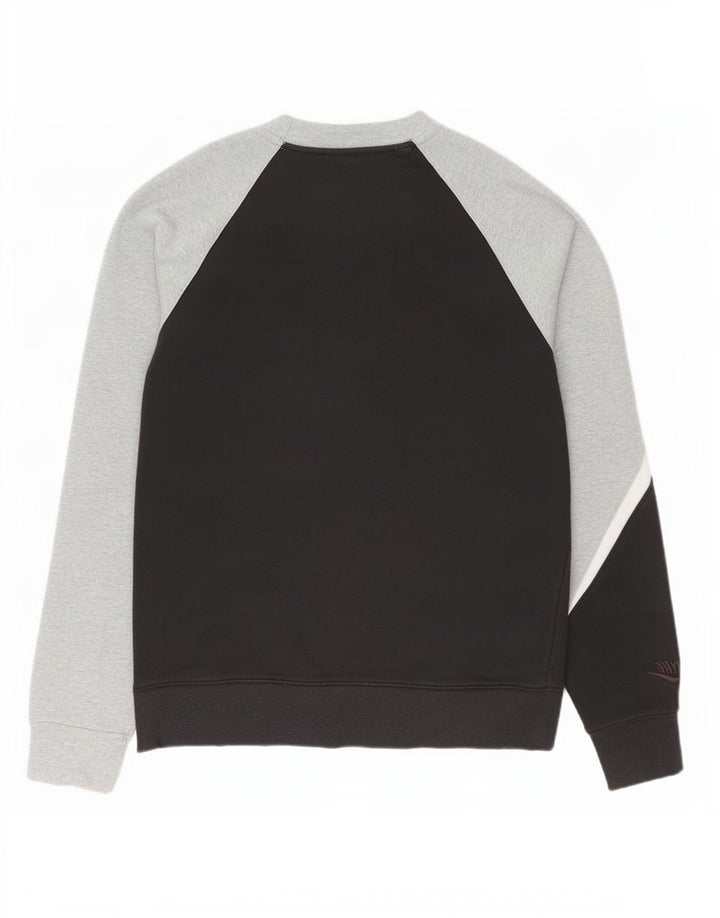 Nike Sweat-shirt graphique en coton color block noir moyen pour homme