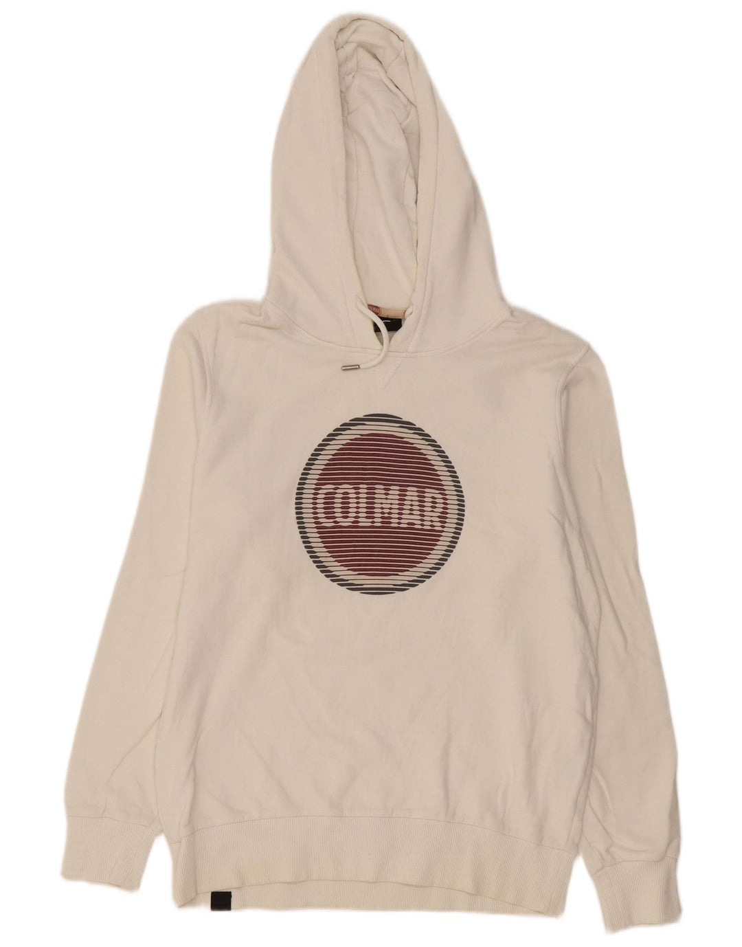 Colmar Homme Pull à Capuche Graphique Grand Coton Blanc