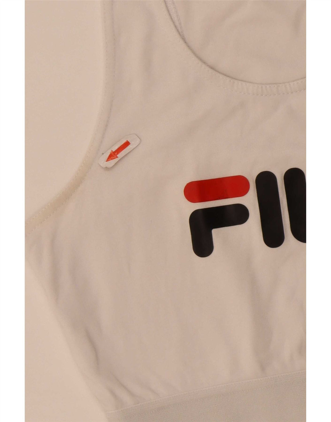 Fila Débardeur court graphique pour femme UK 8 Small Blanc