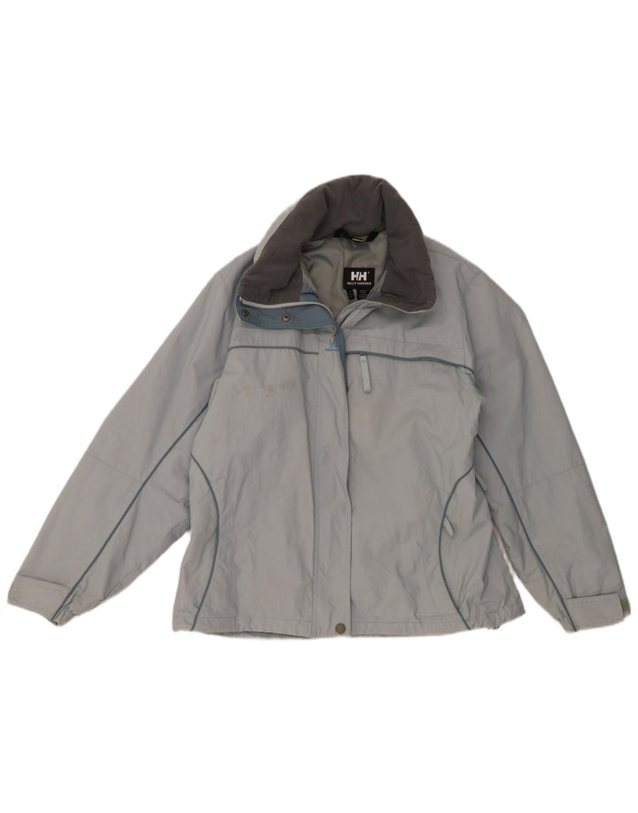 HELLY HANSEN Veste coupe-vent à capuche pour femme UK 14 Nylon bleu moyen