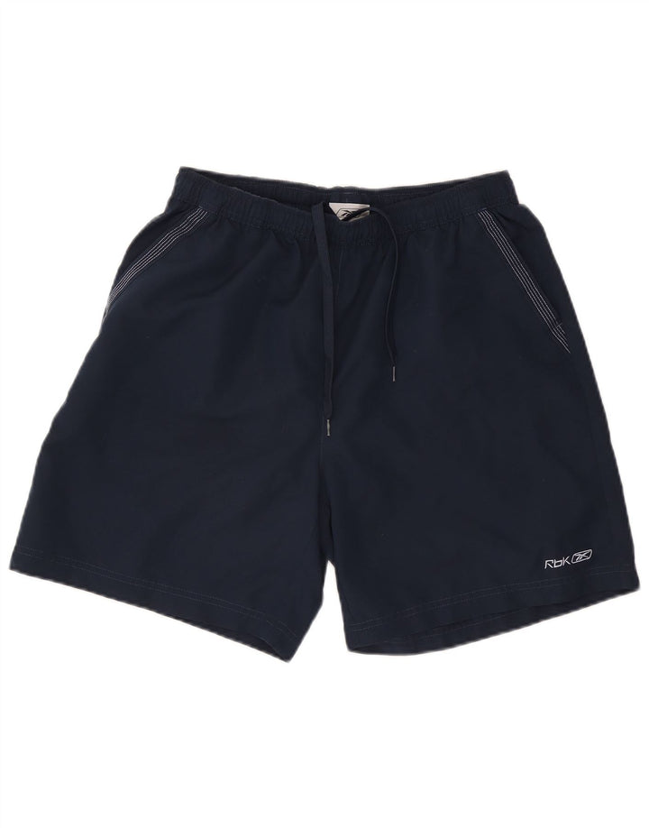 Reebok Short de sport homme grand bleu marine polyester