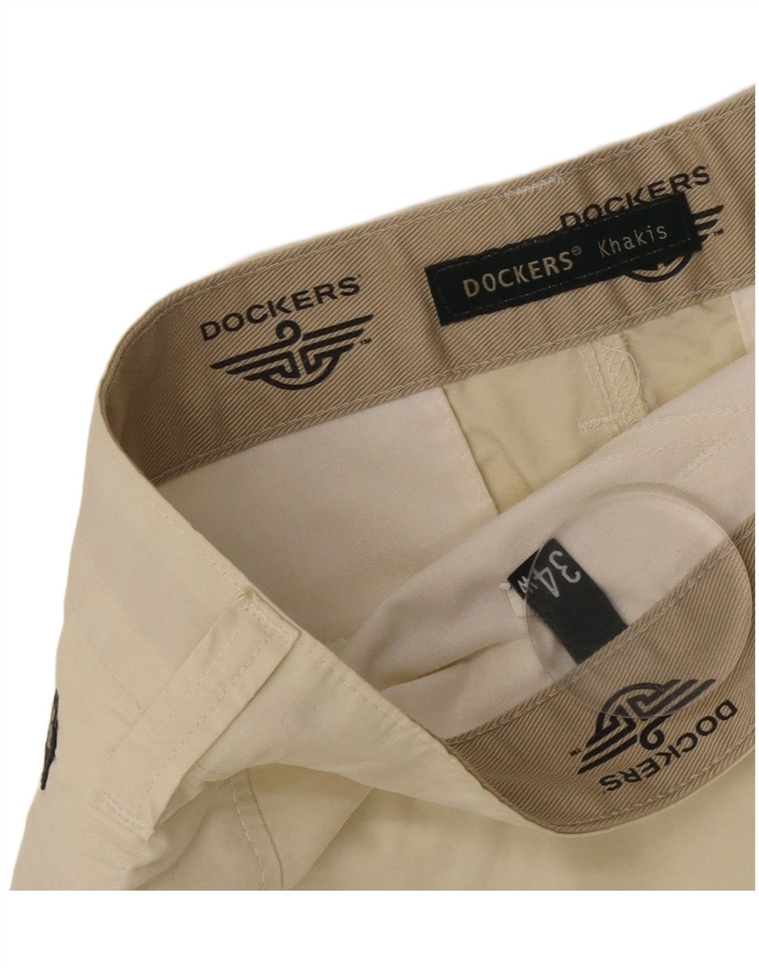 Dockers Short Cargo Khakis Homme W34 Large Beige Coton