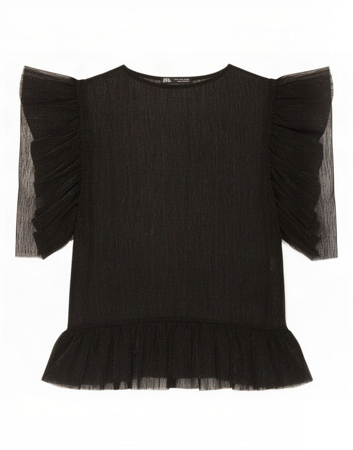 Zara Haut transparent pour femme UK 10 Small Noir