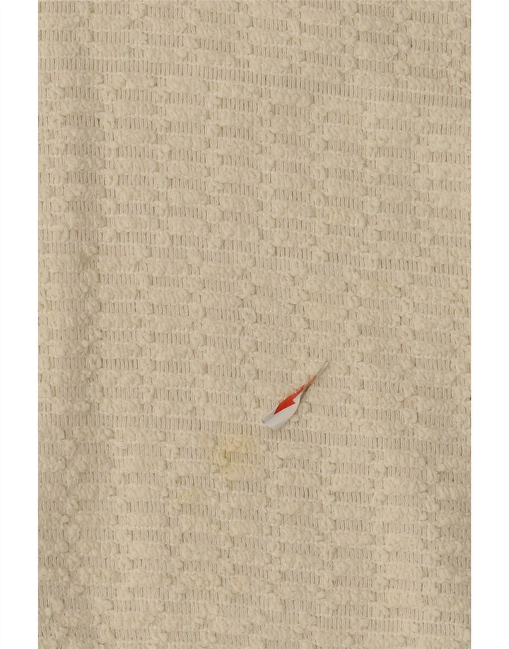 Zara Pull court à col roulé pour femme UK 14 Medium Off White