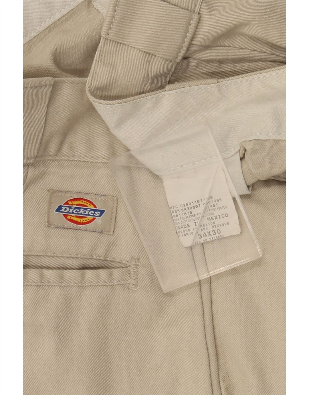 DICKIES Pantalon Chino Droit Homme W34 L30 Beige Polyester