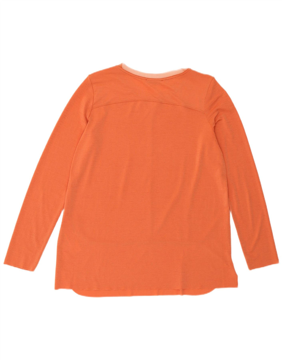 Zara Femme Top Manches Longues UK 14 Polyester Orange Moyen