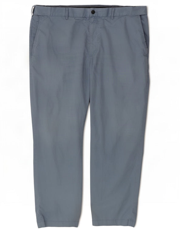 Marks & Spencer Pantalon Chino Droit Homme W42 L29 Bleu Coton