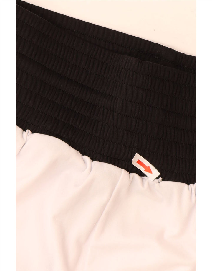 Adidas Short de sport pour femme UK 6 XS Blanc Colorblock Polyester