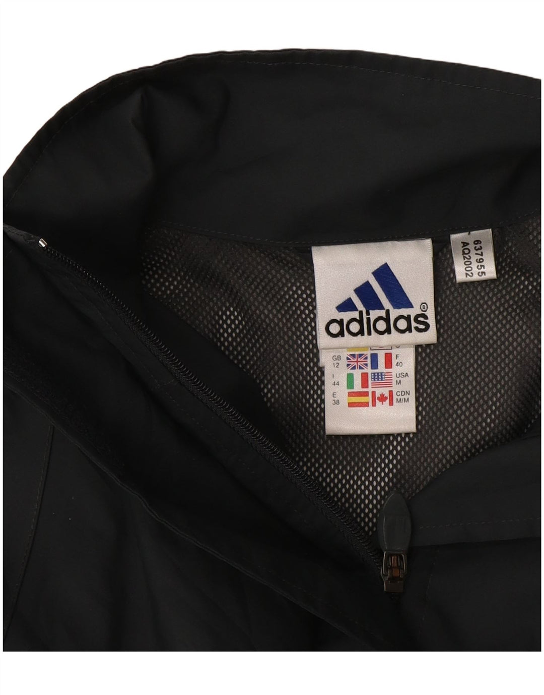 Adidas Veste de pluie surdimensionnée pour femme UK 12 Gris moyen Polyester