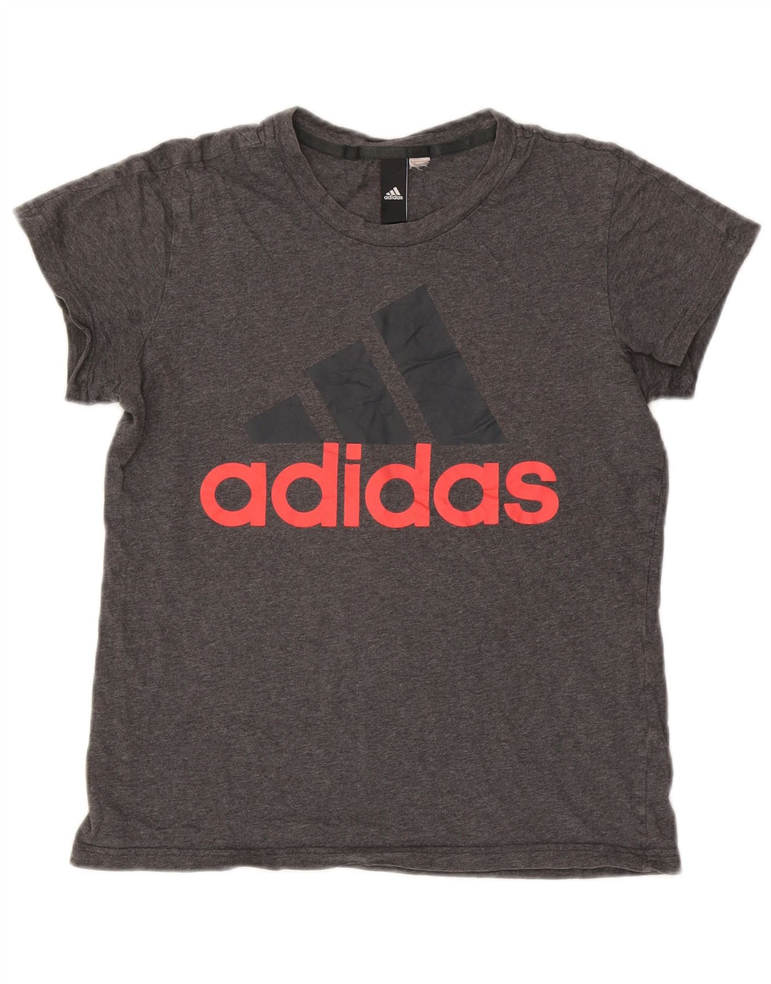 Adidas T-shirt graphique pour femme UK 10 Petit Gris