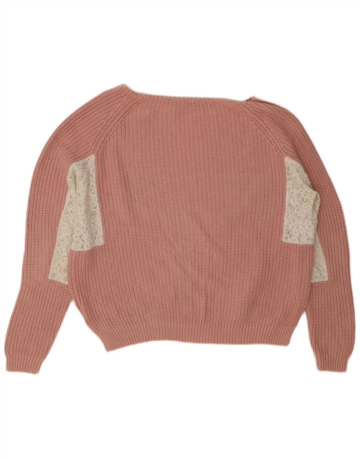 French Connection Pull col bateau pour femme UK 14 Rose moyen