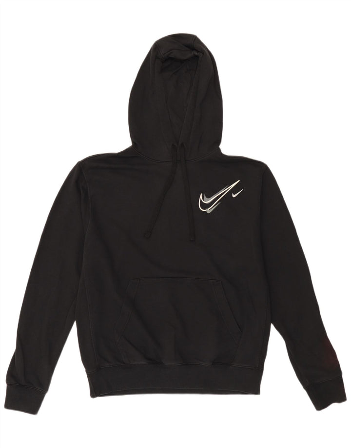 Nike Pull à capuche graphique en coton noir moyen pour homme