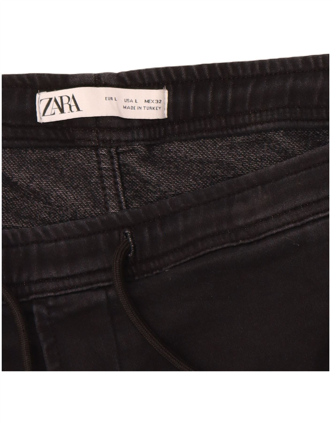 Zara Pantalon de survêtement cargo pour homme Noir Taille L